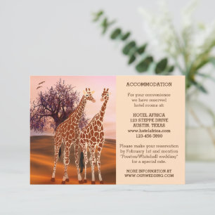Recepción Tarjeta de alojamiento o inserción de Boda de zool