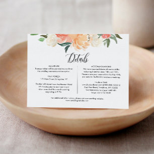 Recepción Tarjeta de alojamiento para Bodas CORA
