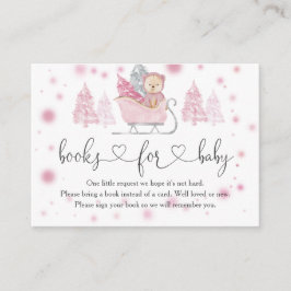 Recepción Tarjeta De Alojamiento Para El Chica De Invierno