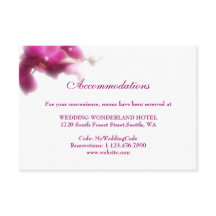 Tarjeta De Alojamiento Para Orquídeas Rosa