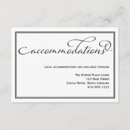 Recepción Tarjeta de alojamiento simple para Bodas de caligr