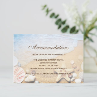 Recepción Tarjeta de alojamiento Tropical Beach Wedding
