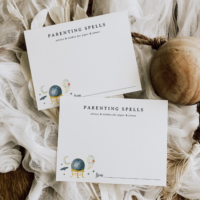 Recepción Tarjeta de asesoramiento Baby Shower de Halloween  (Subido por el creador)