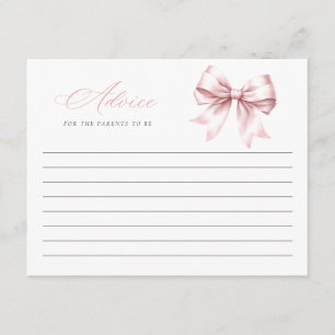 Recepción Tarjeta de asesoramiento Baby Shower elegante para