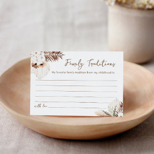 Recepción Tarjeta de Baby Shower de tradiciones familiares S