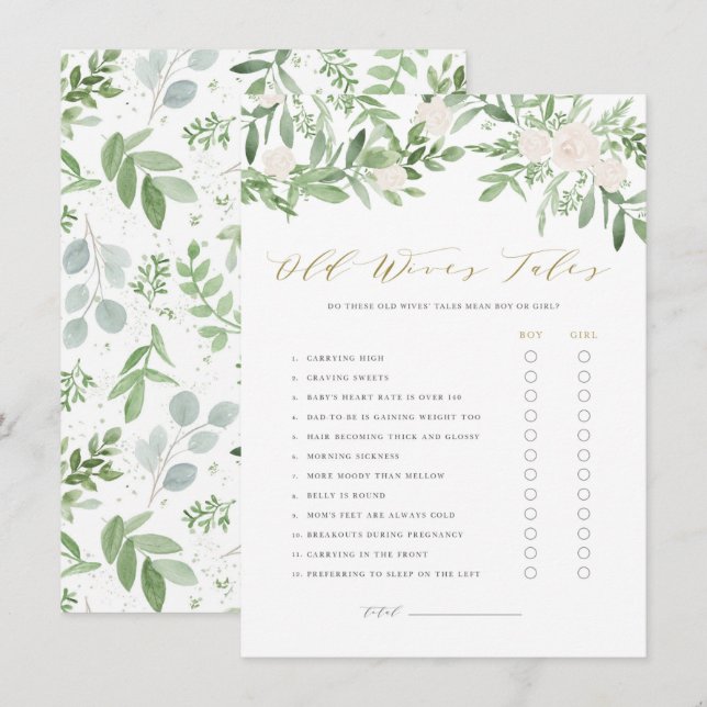 Recepción Tarjeta de Baby Shower de venta de historias de vi (Anverso / Reverso)