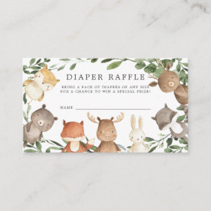 Recepción Tarjeta de Baby Shower de Woodland Friends Diaper
