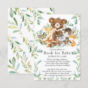Recepción Tarjeta de Baby Shower de Woodland Friends para be