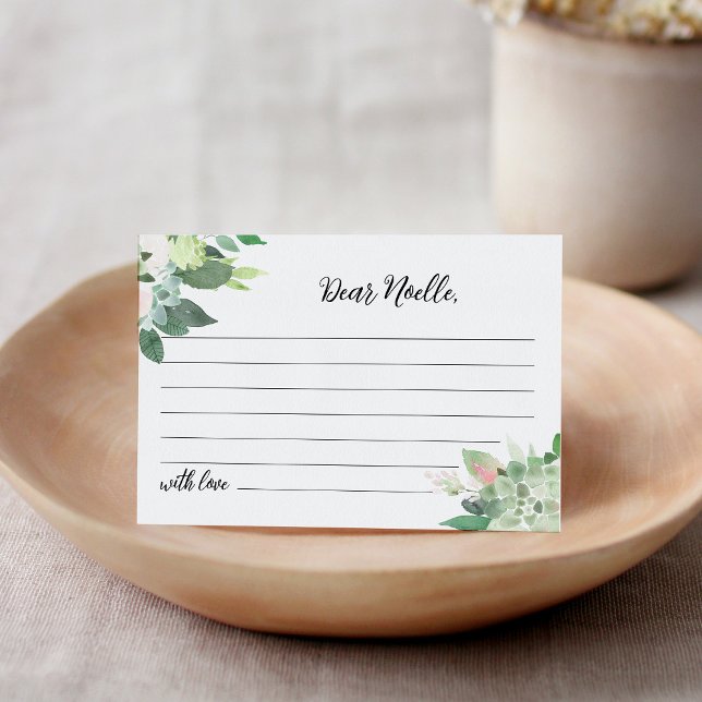 Recepción Tarjeta de Baby Shower DEVON Greenery Time Capsule (Subido por el creador)