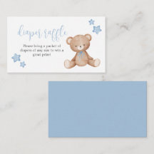 Tarjeta de Baby Shower Diaper Raffle Bearly Wait