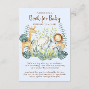 Recepción Tarjeta de Baby Shower "Jungle Animals" para bebés