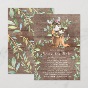 Recepción Tarjeta de Baby Shower Mamá y Bebé Moose para bebé