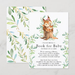 Recepción Tarjeta de Baby Shower para bebé de la ardilla de
