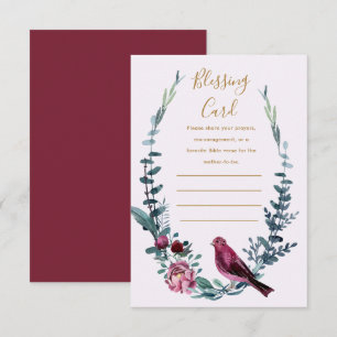 Recepción Tarjeta de bendición para madres botánicas tarjeta