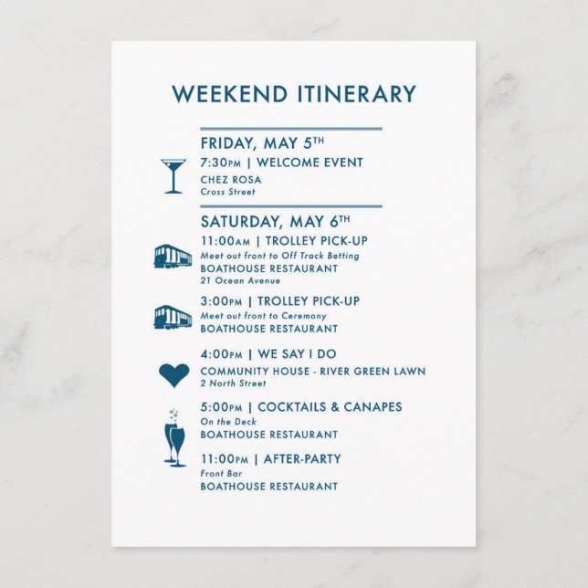 Recepción Tarjeta de bienvenida de Boda de mapas de personal (Reverso)
