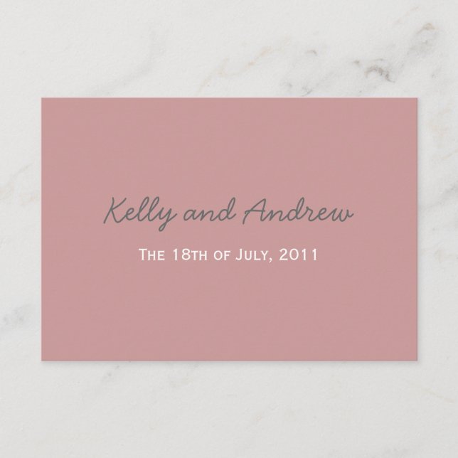 Recepción Tarjeta de boda adicional (Anverso)