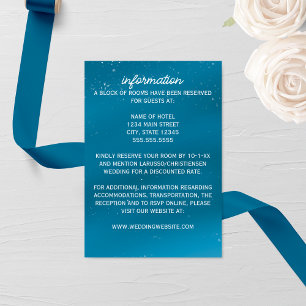 Recepción Tarjeta de Boda Blue Snowy Sky