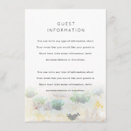 Recepción Tarjeta de boda con paisaje desértico