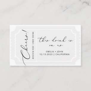 Recepción Tarjeta de Boda de caligrafía moderna para boletos