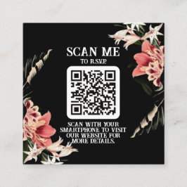 Recepción Tarjeta de Boda de código QR oscuro y morboso