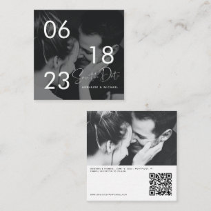 Recepción Tarjeta de Boda de detalles de la foto del código