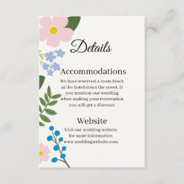 Recepción Tarjeta de boda de enlace flor rosa