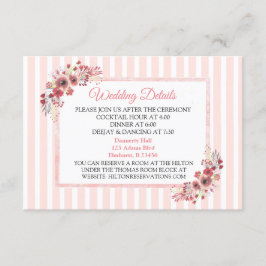 Recepción Tarjeta de Boda de Flores Rosa Mauve