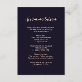 Recepción Tarjeta de Boda de Monograma Dorado Rosa de la Mar