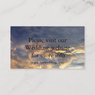 Recepción Tarjeta de boda del Boda del atardecer