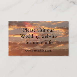 Recepción Tarjeta de boda del Boda del atardecer