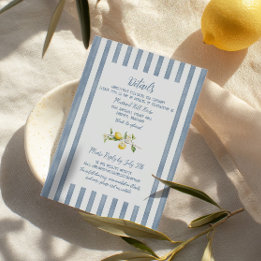 Recepción Tarjeta de Boda floral La Dolce Vita Lemon