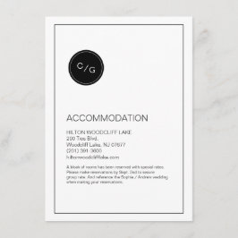 Recepción Tarjeta de boda moderna en blanco y negro