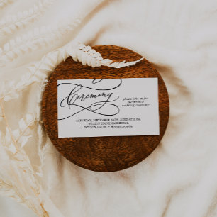 Recepción Tarjeta de Boda privada de caligrafía romántica