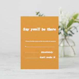 Recepción Tarjeta de Boda Terracotta Naranja