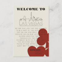 Tarjeta de bolsita de bienvenida para Boda del Cas
