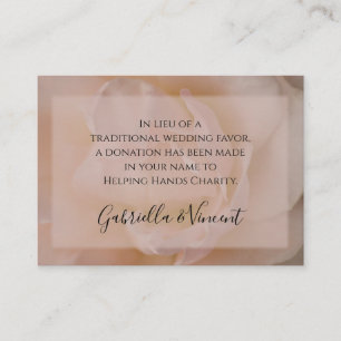 Recepción Tarjeta de caridad Boda floral rosa rosa de Rubor 