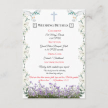 Tarjeta de Ceremonia de Iglesia Adjunta