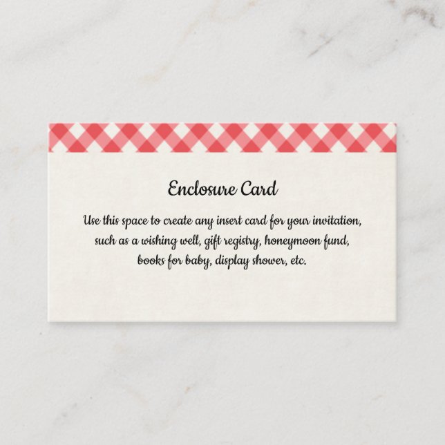 Recepción Tarjeta de cerramiento de barbacoa (Anverso)