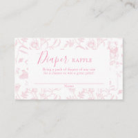 Tarjeta de Chica Diaper Raffle para Baby Shower de