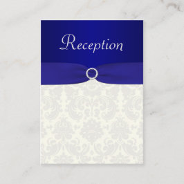 Recepción Tarjeta de cierre Blue and Ivory Damask