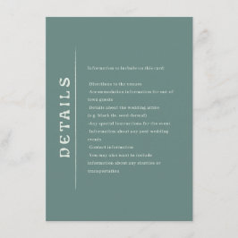 Recepción Tarjeta de cierre Boda de San Miguel