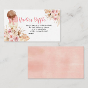 Recepción Tarjeta de cierre Boho Ice Cream Undies Raffle