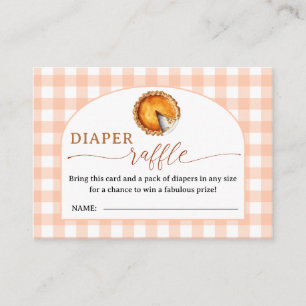 Recepción Tarjeta de cierre Cutie Pie Baby Shower Diaper Raf