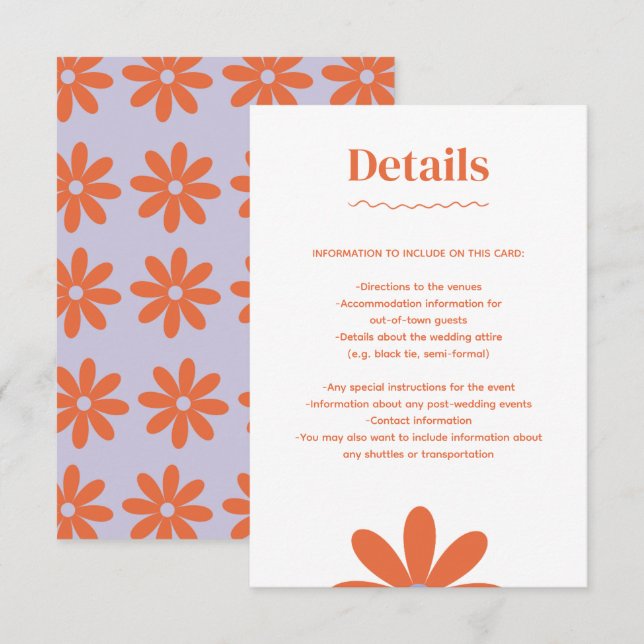 Recepción Tarjeta de cierre Daisy Boda (Anverso / Reverso)