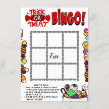 Tarjeta de cierre de Bingo Trick o Trek