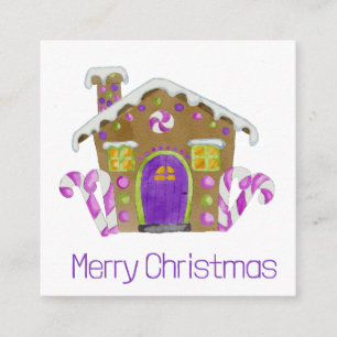 Recepción Tarjeta de cierre de casa Gingerbread de Feliz Nav