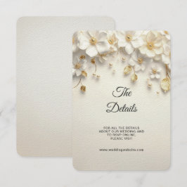 Recepción Tarjeta de cierre de detalles de hojas de oro con 