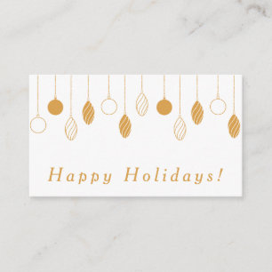 Recepción Tarjeta de cierre de negocios Happy Holidays