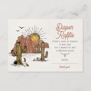 Recepción Tarjeta de cierre de Raffle Wild West Diaper
