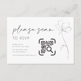 Recepción Tarjeta de cierre de sitio web boda Código QR RSVP